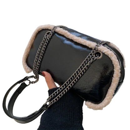 Fashion Women PU Bag Winter Shoulder Bags Crossbody Handbag