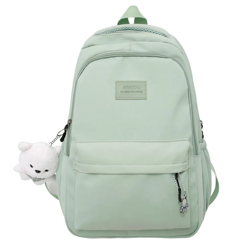 Fashion Women Pink Waterproof Student Backpack New Girl Travel Leisure School Bag Lady Nylon Cute Book Female Laptop College Bag