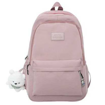 Fashion Women Pink Waterproof Student Backpack New Girl Travel Leisure School Bag Lady Nylon Cute Book Female Laptop College Bag