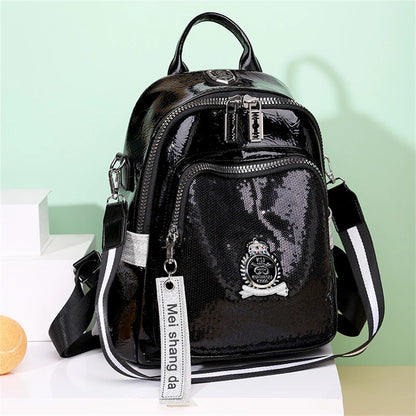 Fashion Women Sequins Backpack 3 In 1 Lady Bookbag for Girls Female Travel Bagpack Shopper Shoulder Bag Large Capacity Rucksack