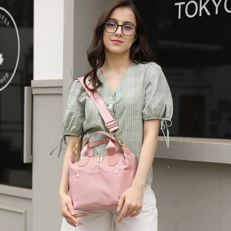Fashion Women Shoulder Messenger Bag Waterproof Nylon Oxford Crossbody Bag Handbags Large Capacity Travel Bags Purse Wallet
