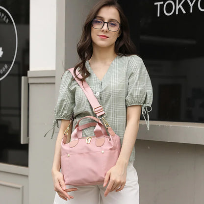 Fashion Women Shoulder Messenger Bag Waterproof Nylon Oxford Crossbody Bag Handbags Large Capacity Travel Bags Purse Wallet