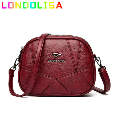 Fashion Women Small Top-handle Bags High Quality Leather Shoulder 3 Layers Mini Bags Ladies Crossbody Bag Brand Designer Handbag