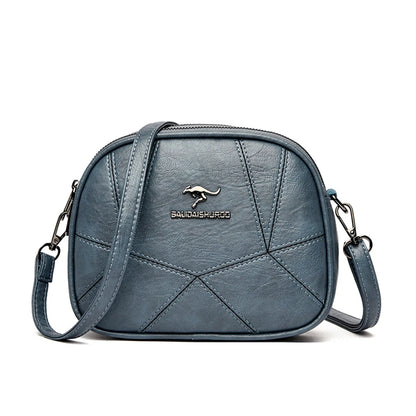 Fashion Women Small Top-handle Bags High Quality Leather Shoulder 3 Layers Mini Bags Ladies Crossbody Bag Brand Designer Handbag