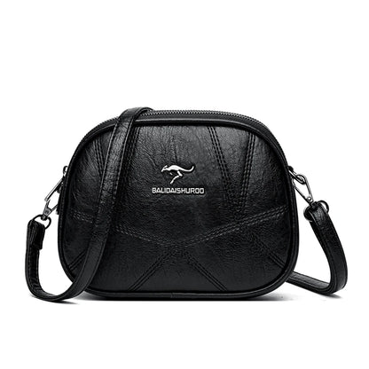 Fashion Women Small Top-handle Bags High Quality Leather Shoulder 3 Layers Mini Bags Ladies Crossbody Bag Brand Designer Handbag