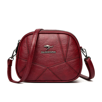 Fashion Women Small Top-handle Bags High Quality Leather Shoulder 3 Layers Mini Bags Ladies Crossbody Bag Brand Designer Handbag