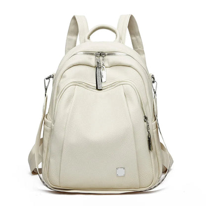 Fashion Women Soft Leather pack 3 In 1 Lady Bookbag for Girls Female Travel Bagpack Shopper Shoulder Bag Large Capacity Rucksack