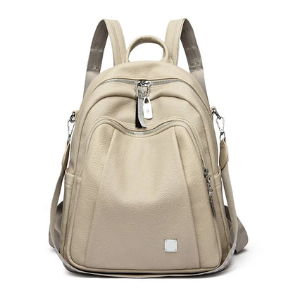 Fashion Women Soft Leather pack 3 In 1 Lady Bookbag for Girls Female Travel Bagpack Shopper Shoulder Bag Large Capacity Rucksack