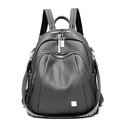 Fashion Women Soft Leather pack 3 In 1 Lady Bookbag for Girls Female Travel Bagpack Shopper Shoulder Bag Large Capacity Rucksack