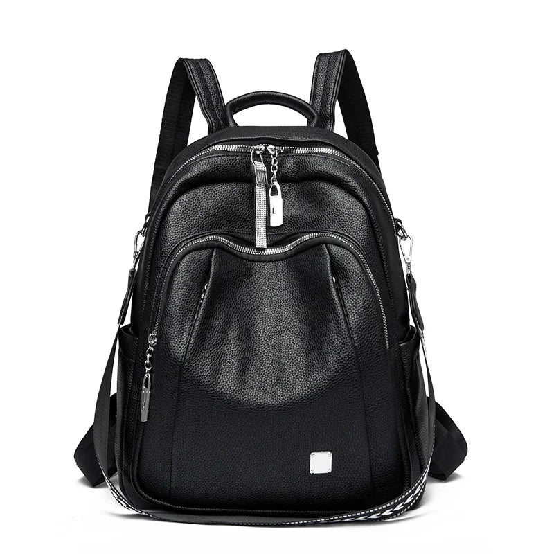 Fashion Women Soft Leather pack 3 In 1 Lady Bookbag for Girls Female Travel Bagpack Shopper Shoulder Bag Large Capacity Rucksack