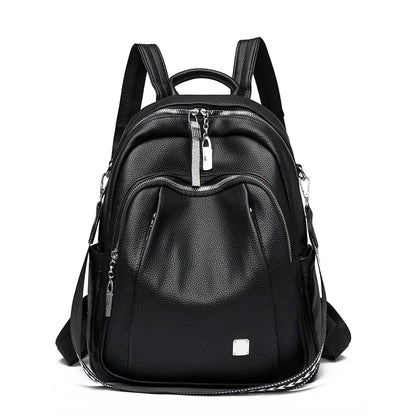 Fashion Women Soft Leather pack 3 In 1 Lady Bookbag for Girls Female Travel Bagpack Shopper Shoulder Bag Large Capacity Rucksack