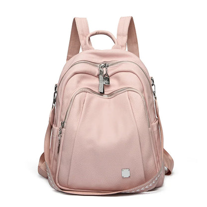 Fashion Women Soft Leather pack 3 In 1 Lady Bookbag for Girls Female Travel Bagpack Shopper Shoulder Bag Large Capacity Rucksack