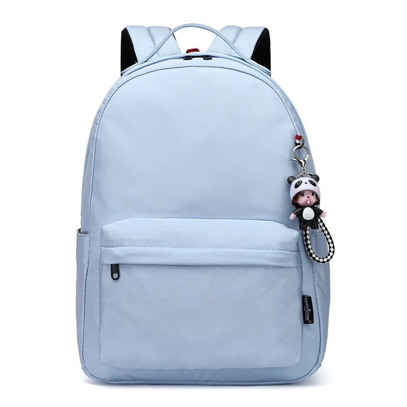 Fashion Women Star Print Backpacks Fashion Large Capacity Backpack Nylon Waterproof Travel Bags Schoolbag Solid Color School Bag