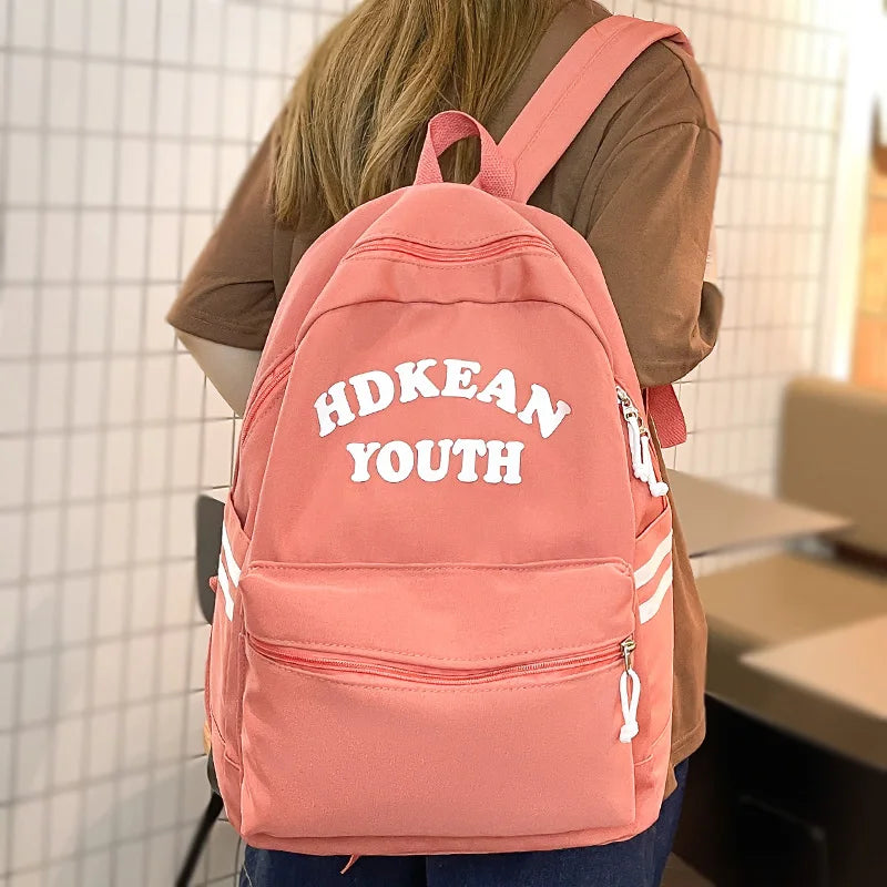 Fashion Women Travel School Bag Cool Girl Book Backpack New Female Cute Laptop Student Bag Trendy Ladies Kawaii College Backpack