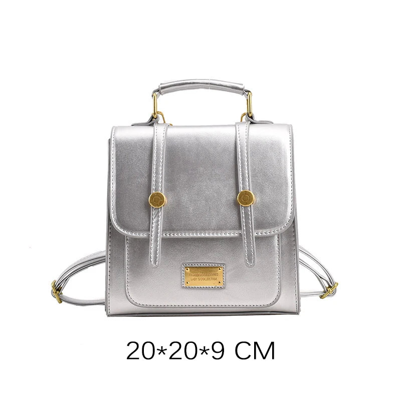 Fashion Women Vnitage Mini Backpacks HandBags Female Girls Students Retro School Box Bottom Studs Minimalist Satchel