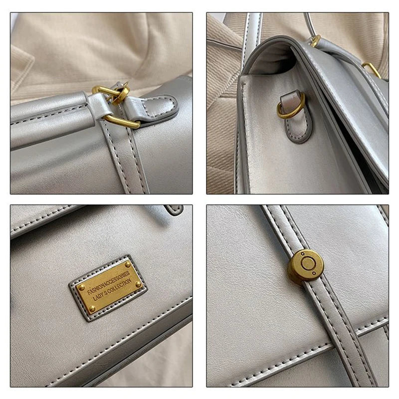 Fashion Women Vnitage Mini Backpacks HandBags Female Girls Students Retro School Box Bottom Studs Minimalist Satchel