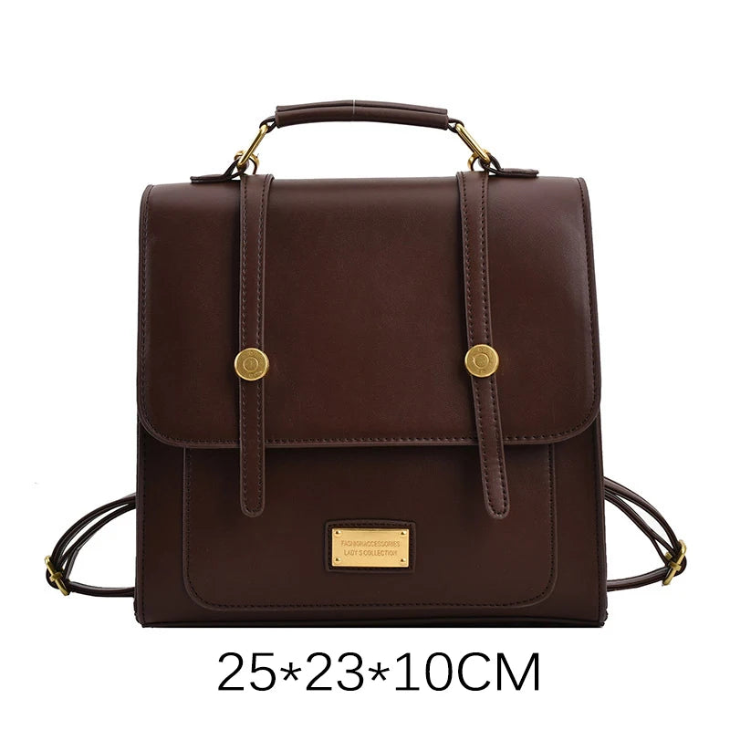 Fashion Women Vnitage Mini Backpacks HandBags Female Girls Students Retro School Box Bottom Studs Minimalist Satchel