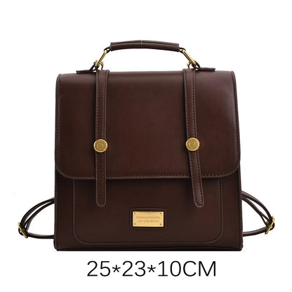 Fashion Women Vnitage Mini Backpacks HandBags Female Girls Students Retro School Box Bottom Studs Minimalist Satchel