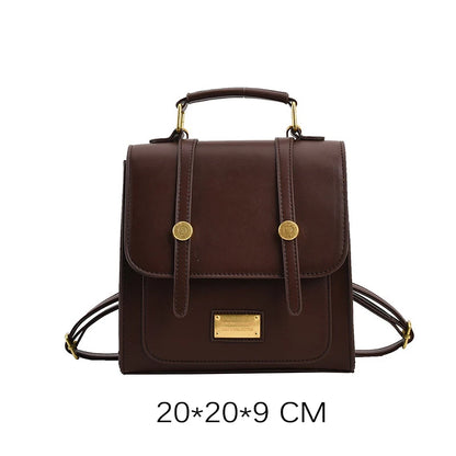 Fashion Women Vnitage Mini Backpacks HandBags Female Girls Students Retro School Box Bottom Studs Minimalist Satchel
