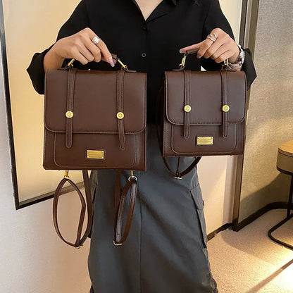 Fashion Women Vnitage Mini Backpacks HandBags Female Girls Students Retro School Box Bottom Studs Minimalist Satchel
