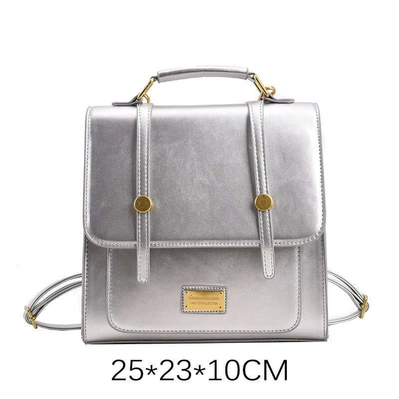 Fashion Women Vnitage Mini Backpacks HandBags Female Girls Students Retro School Box Bottom Studs Minimalist Satchel