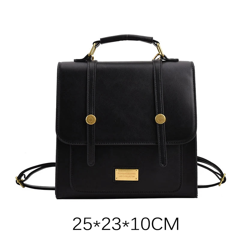 Fashion Women Vnitage Mini Backpacks HandBags Female Girls Students Retro School Box Bottom Studs Minimalist Satchel