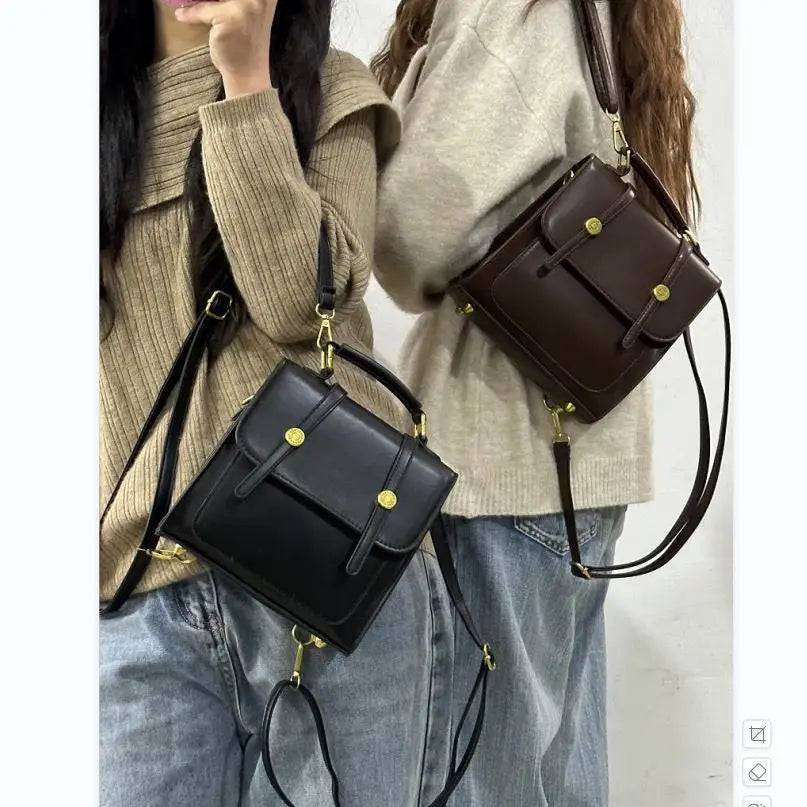 Fashion Women Vnitage Mini Backpacks HandBags Girls Students Retro School Bottom Studs Shoulder Bags