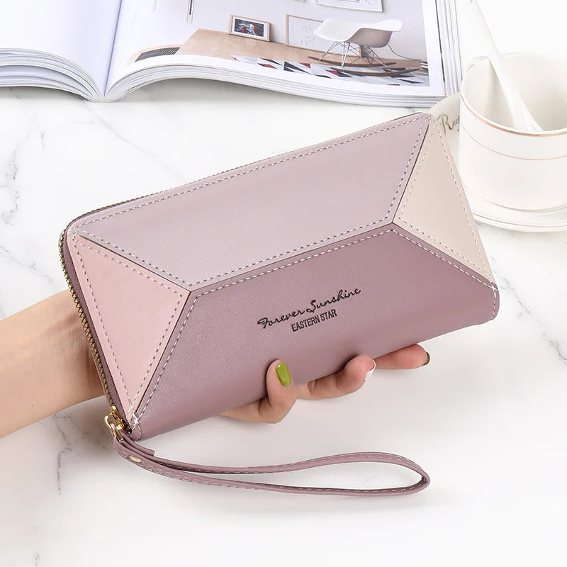 Fashion Women Wallet Female Clutch Card Holder Purse PU Leather Long Wallet Hasp Phone Bag Money Coin Pocket Cartera Mujer