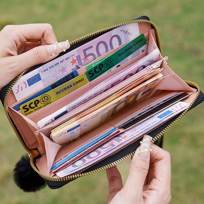 Fashion Women Wallet Female Clutch Card Holder Purse PU Leather Long Wallet Hasp Phone Bag Money Coin Pocket Cartera Mujer
