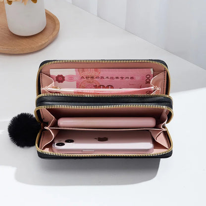 Fashion Women Wallet Female Clutch Card Holder Purse PU Leather Long Wallet Hasp Phone Bag Money Coin Pocket Cartera Mujer