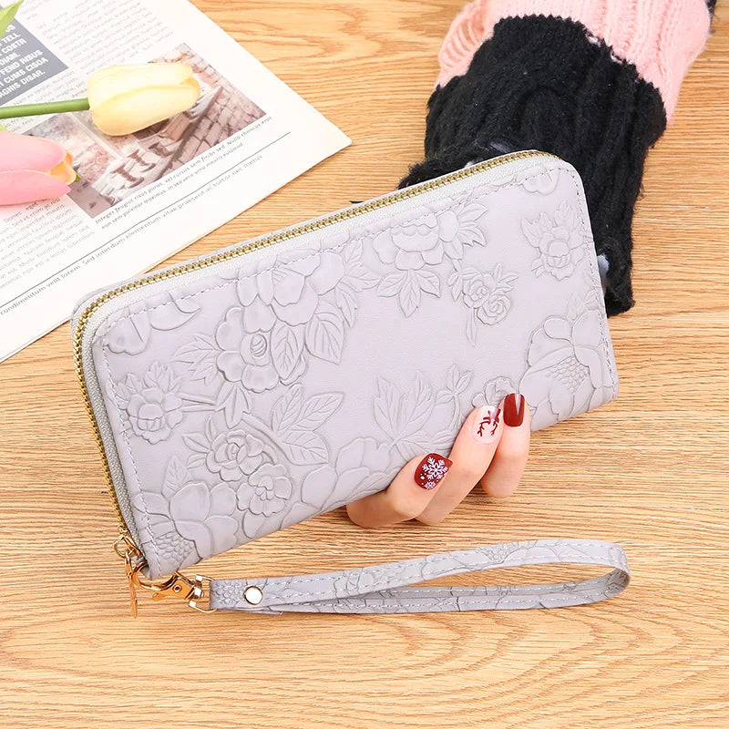 Fashion Women Wallet Female Clutch Card Holder Purse PU Leather Long Wallet Hasp Phone Bag Money Coin Pocket Cartera Mujer