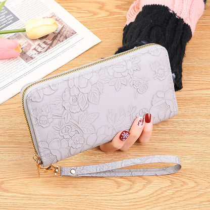 Fashion Women Wallet Female Clutch Card Holder Purse PU Leather Long Wallet Hasp Phone Bag Money Coin Pocket Cartera Mujer