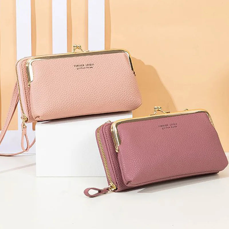 Fashion Women Wallet Female Clutch Card Holder Purse PU Leather Long Wallet Hasp Phone Bag Money Coin Pocket Cartera Mujer