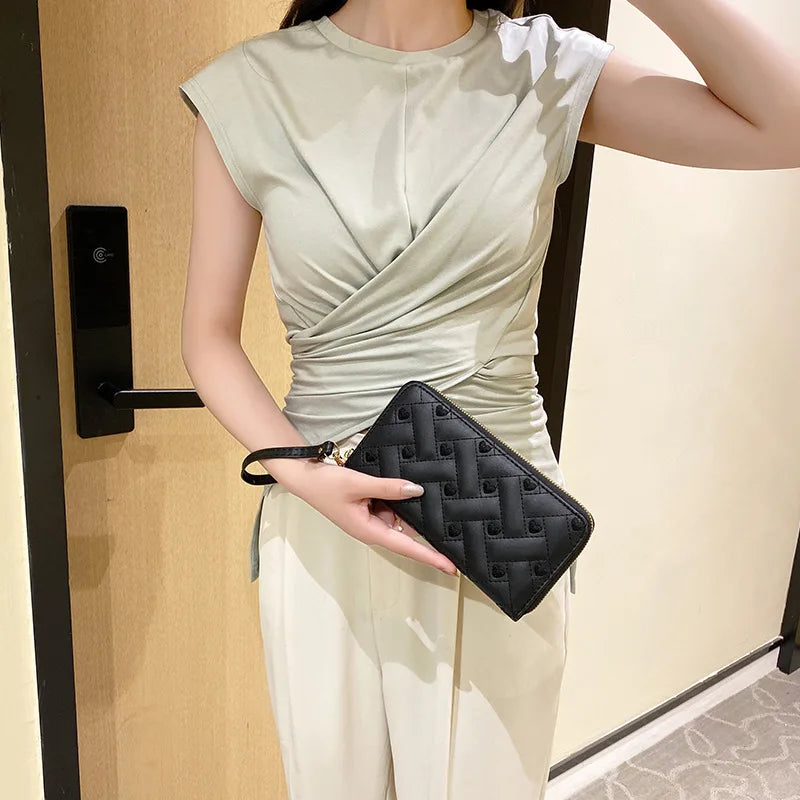 Fashion Women Wallet Female Clutch Card Holder Purse PU Leather Long Wallet Hasp Phone Bag Money Coin Pocket Cartera Mujer