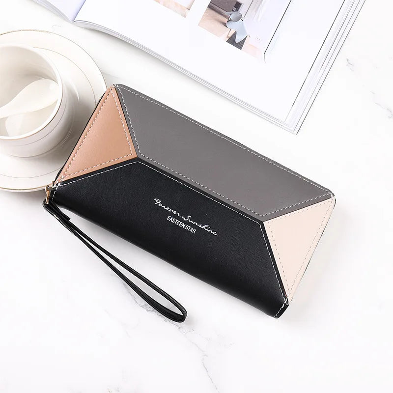 Fashion Women Wallet Female Clutch Card Holder Purse PU Leather Long Wallet Hasp Phone Bag Money Coin Pocket Cartera Mujer