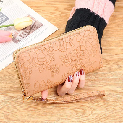 Fashion Women Wallet Female Clutch Card Holder Purse PU Leather Long Wallet Hasp Phone Bag Money Coin Pocket Cartera Mujer