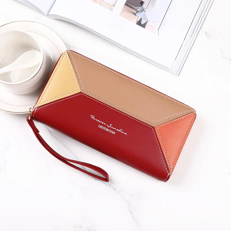 Fashion Women Wallet Female Clutch Card Holder Purse PU Leather Long Wallet Hasp Phone Bag Money Coin Pocket Cartera Mujer