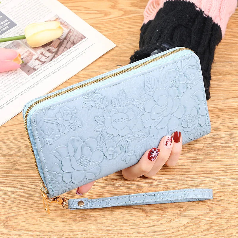Fashion Women Wallet Female Clutch Card Holder Purse PU Leather Long Wallet Hasp Phone Bag Money Coin Pocket Cartera Mujer
