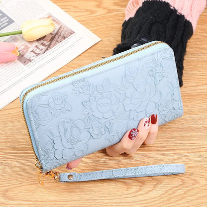 Fashion Women Wallet Female Clutch Card Holder Purse PU Leather Long Wallet Hasp Phone Bag Money Coin Pocket Cartera Mujer