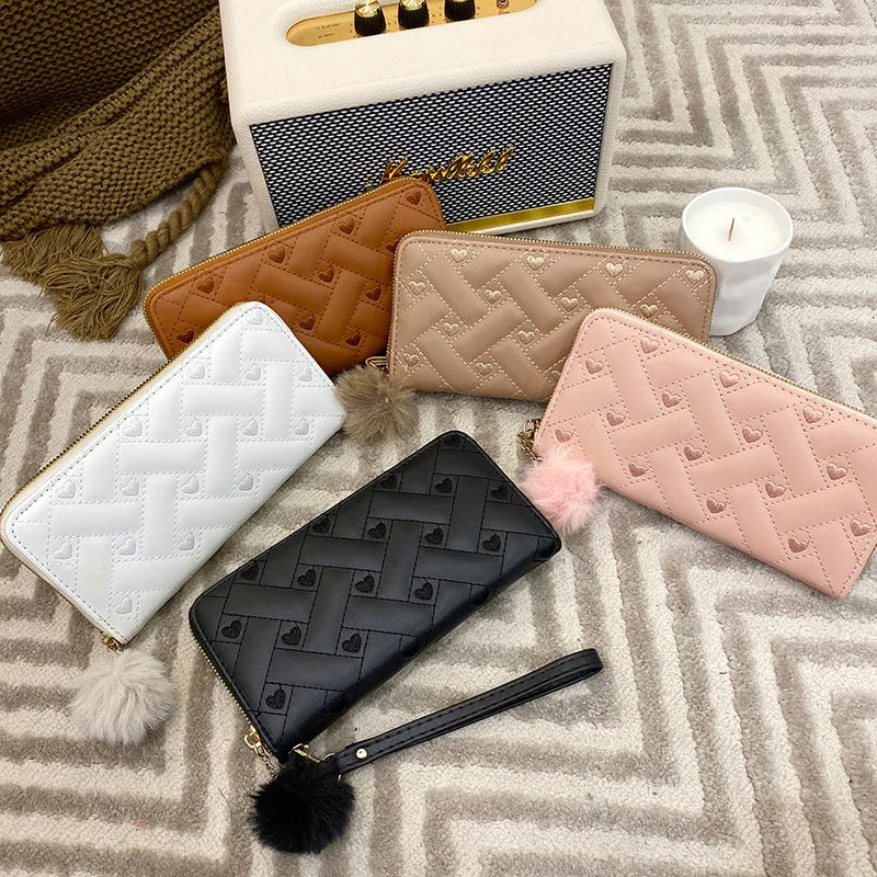 Fashion Women Wallet Female Clutch Card Holder Purse PU Leather Long Wallet Hasp Phone Bag Money Coin Pocket Cartera Mujer