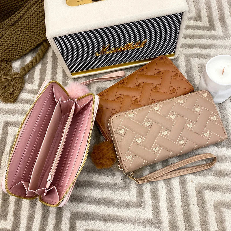 Fashion Women Wallet Female Clutch Card Holder Purse PU Leather Long Wallet Hasp Phone Bag Money Coin Pocket Cartera Mujer