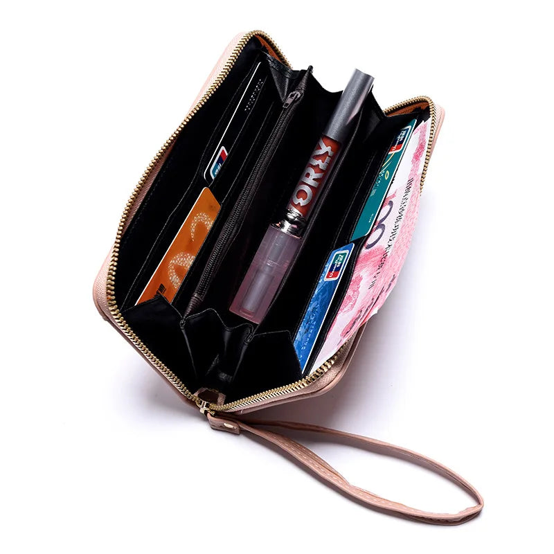 Fashion Women Wallet Female Clutch Card Holder Purse PU Leather Long Wallet Hasp Phone Bag Money Coin Pocket Cartera Mujer