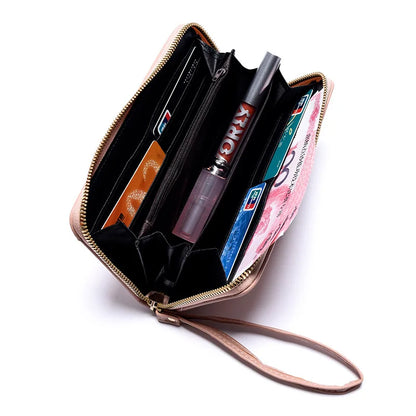 Fashion Women Wallet Female Clutch Card Holder Purse PU Leather Long Wallet Hasp Phone Bag Money Coin Pocket Cartera Mujer