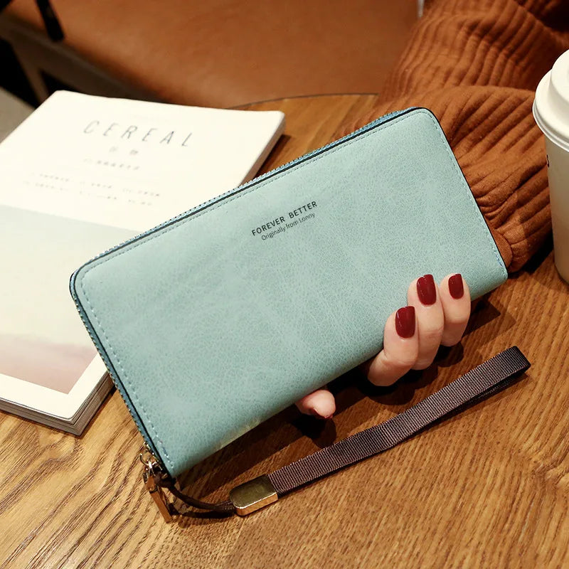 Fashion Women Wallet Female Clutch Card Holder Purse PU Leather Long Wallet Hasp Phone Bag Money Coin Pocket Cartera Mujer