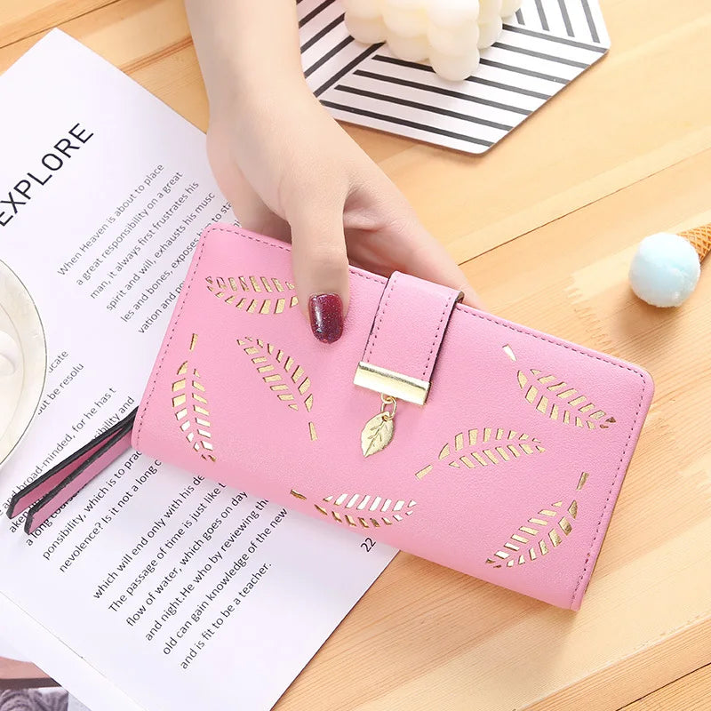 Fashion Women Wallet Female Clutch Card Holder Purse PU Leather Long Wallet Hasp Phone Bag Money Coin Pocket Cartera Mujer