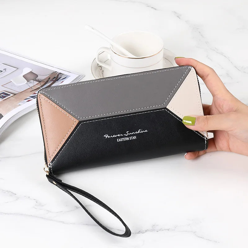 Fashion Women Wallet Female Clutch Card Holder Purse PU Leather Long Wallet Hasp Phone Bag Money Coin Pocket Cartera Mujer