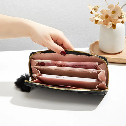 Fashion Women Wallet Female Clutch Card Holder Purse PU Leather Long Wallet Hasp Phone Bag Money Coin Pocket Cartera Mujer