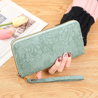 Fashion Women Wallet Female Clutch Card Holder Purse PU Leather Long Wallet Hasp Phone Bag Money Coin Pocket Cartera Mujer
