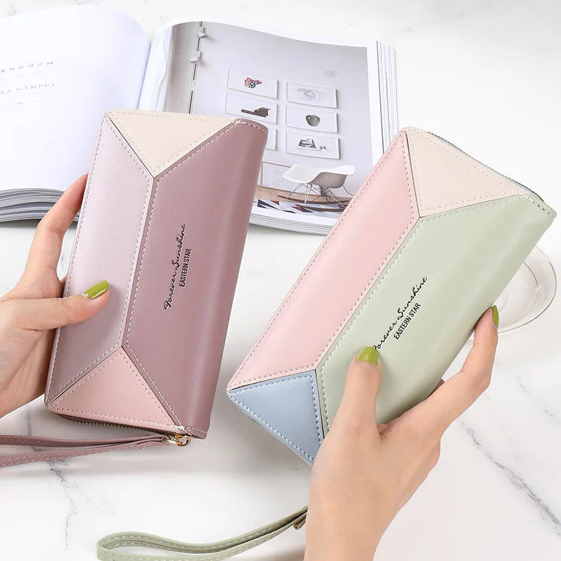 Fashion Women Wallet Female Clutch Card Holder Purse PU Leather Long Wallet Hasp Phone Bag Money Coin Pocket Cartera Mujer