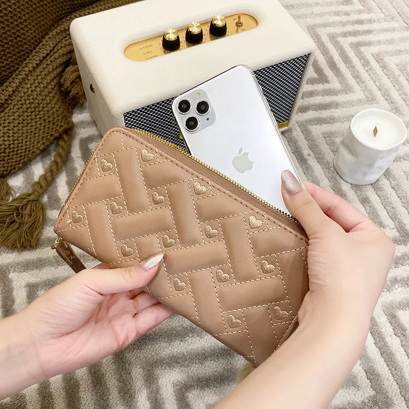 Fashion Women Wallet Female Clutch Card Holder Purse PU Leather Long Wallet Hasp Phone Bag Money Coin Pocket Cartera Mujer